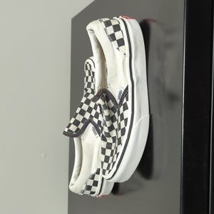 Vans Classic Slip-on Kids Black and White Checkered Shoes